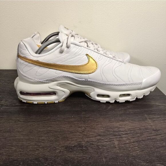 Nike Air Max Plus Tiempo Phantom Metallic Gold Men’s Running Shoes Size 11